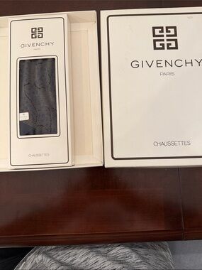 Givenchy Grey Patterned Wool Blend Socks in Box